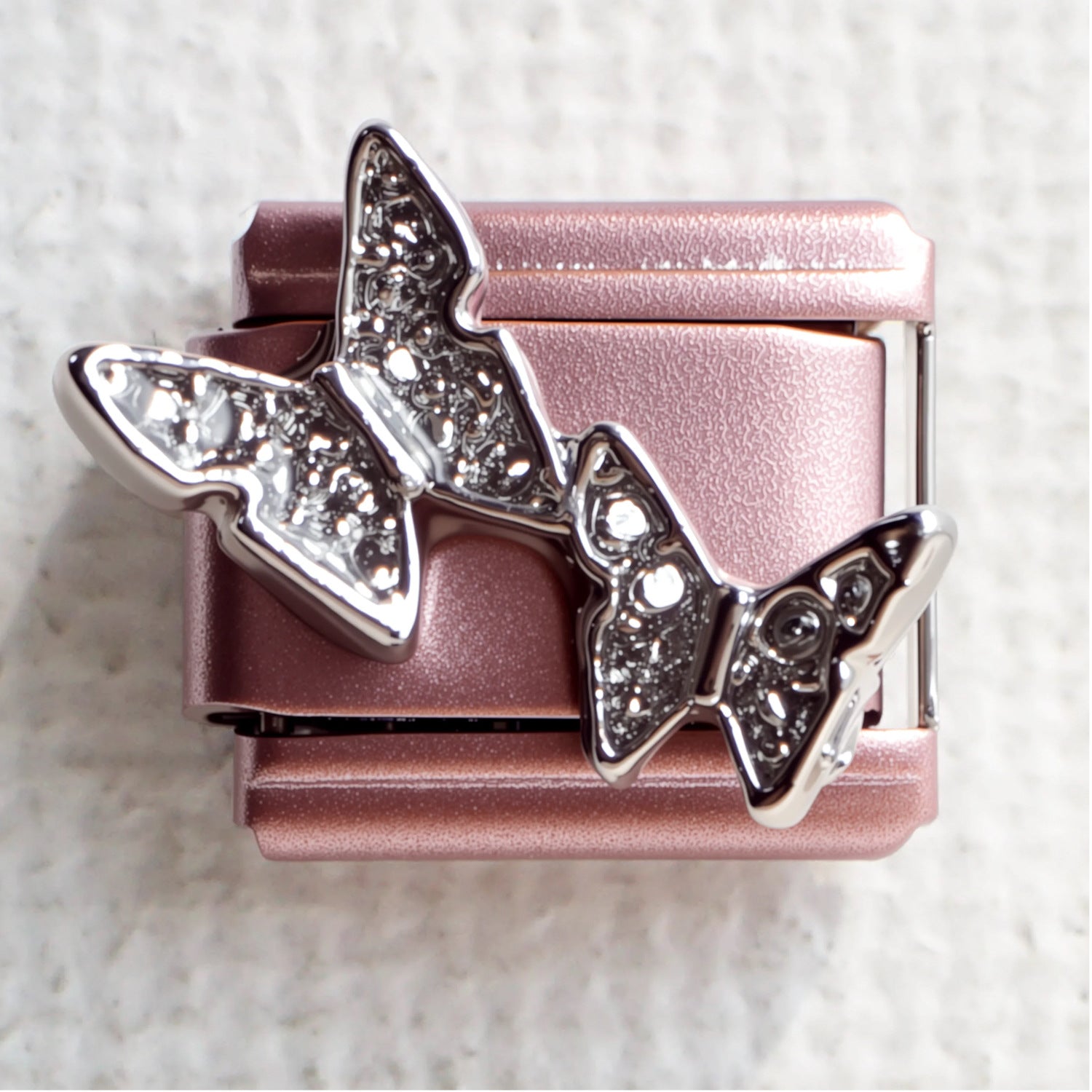 Wholesale 5PCS Pink Butterfly Italian Charm Bracelet Fashion Jewelry Accessory Gift