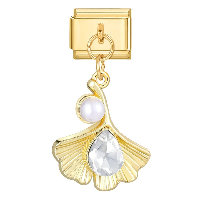 Wholesale 9mm Italian Charm Starter Bracelets DIY square Single Section Creative Stainless Steel Composable Bracelet