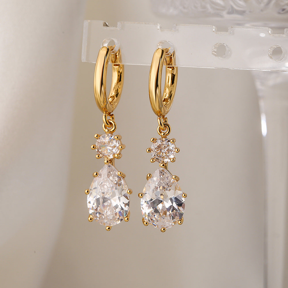 Wholesale Zircon Geometric Earrings ACC-ES-AG006
