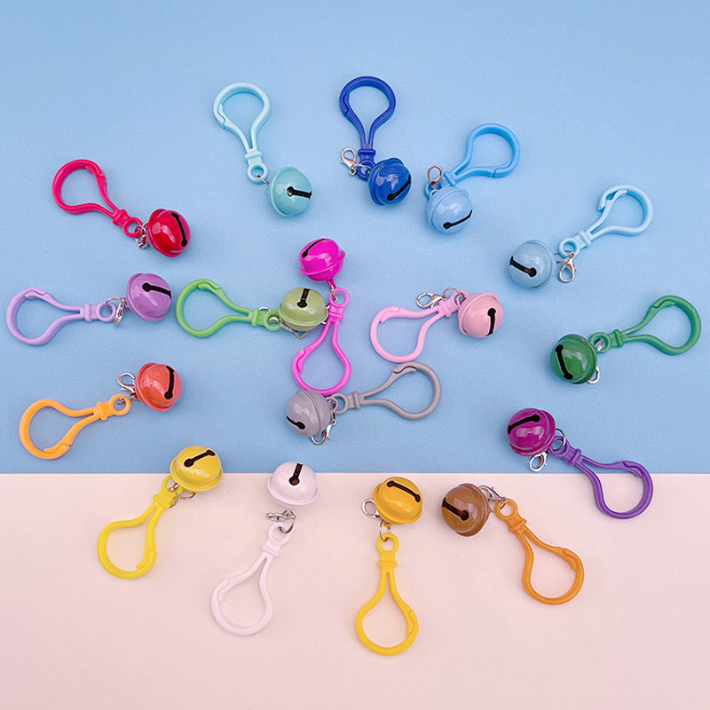 Wholesale Candy Color Bell Keychain Plastic Decorative Accessory for Resale