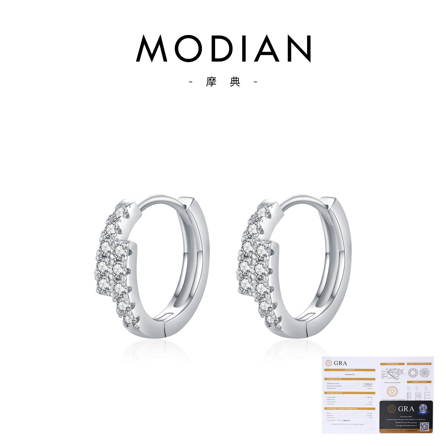 Wholesale  Diamond s925 Silver Super Flash Ear Ring Double Row Broken Diamond Earrings