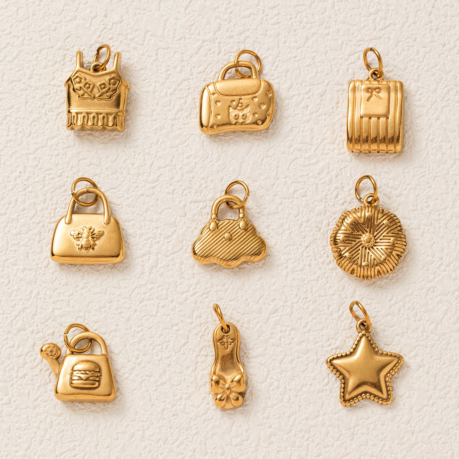 Wholesale Cloud Star Pendant Necklace Stainless Steel Gold Tone DIY Fashion Jewelry Accessory