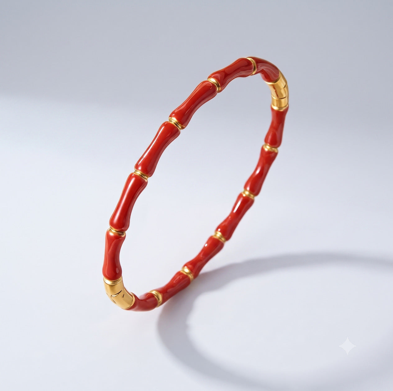 Wholesale Colorful Bamboo Stainless Steel Bracelet Enamel Coated Fashion Jewelry Accessory Trendy Gift For Women And Resale