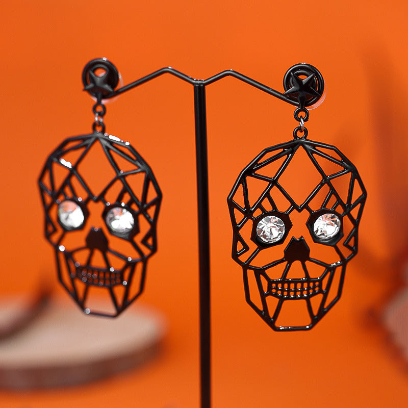 Wholesale Halloween Party Dark Ghost Bat Spider Skull Earrings ACC-ES-RongR001
