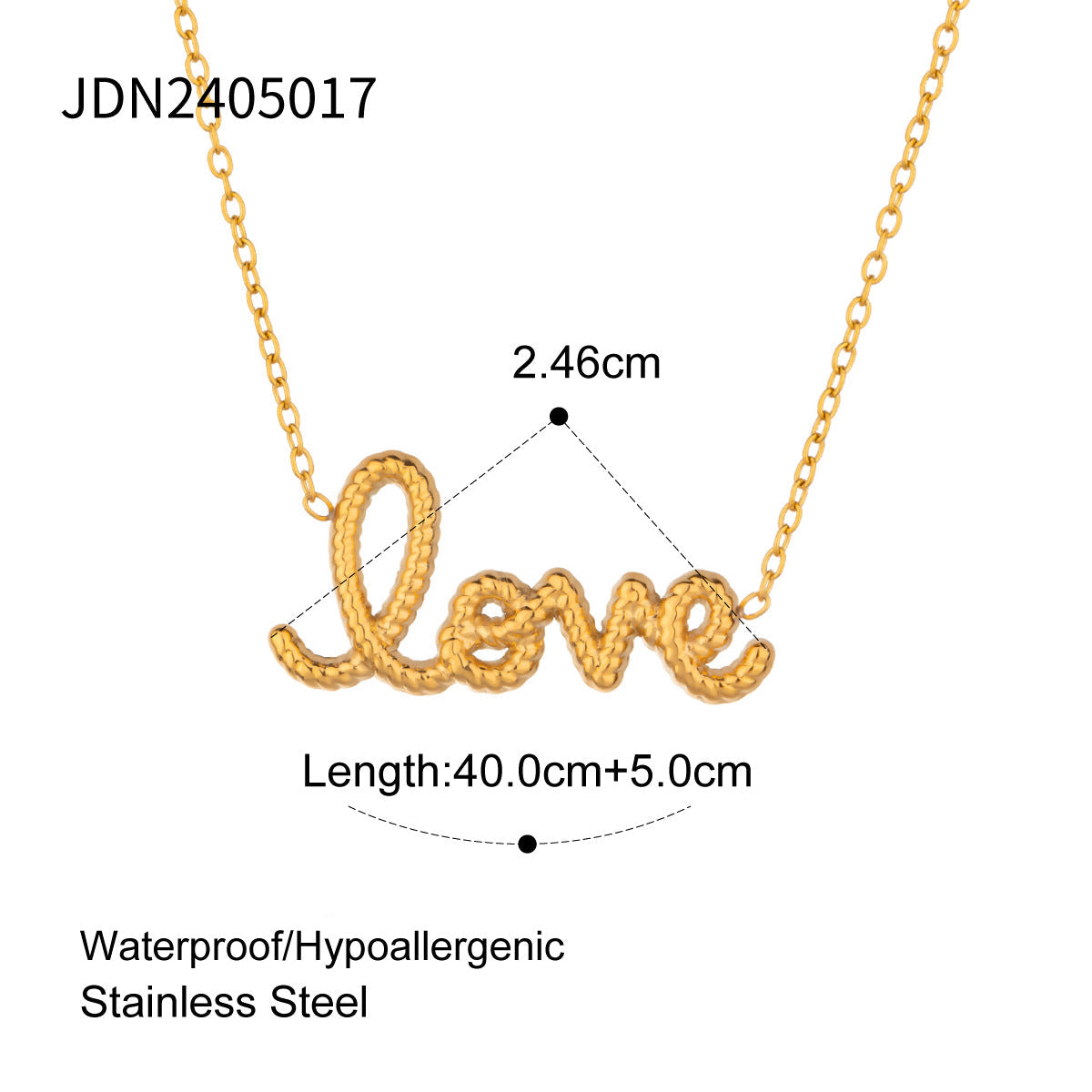 Wholesale Stainless Steel Letter Necklace