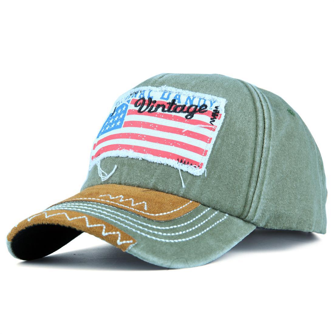Wholesale American Independence Day Embroidered Washed Distressed Baseball Cap ACC-HT-DingRui001