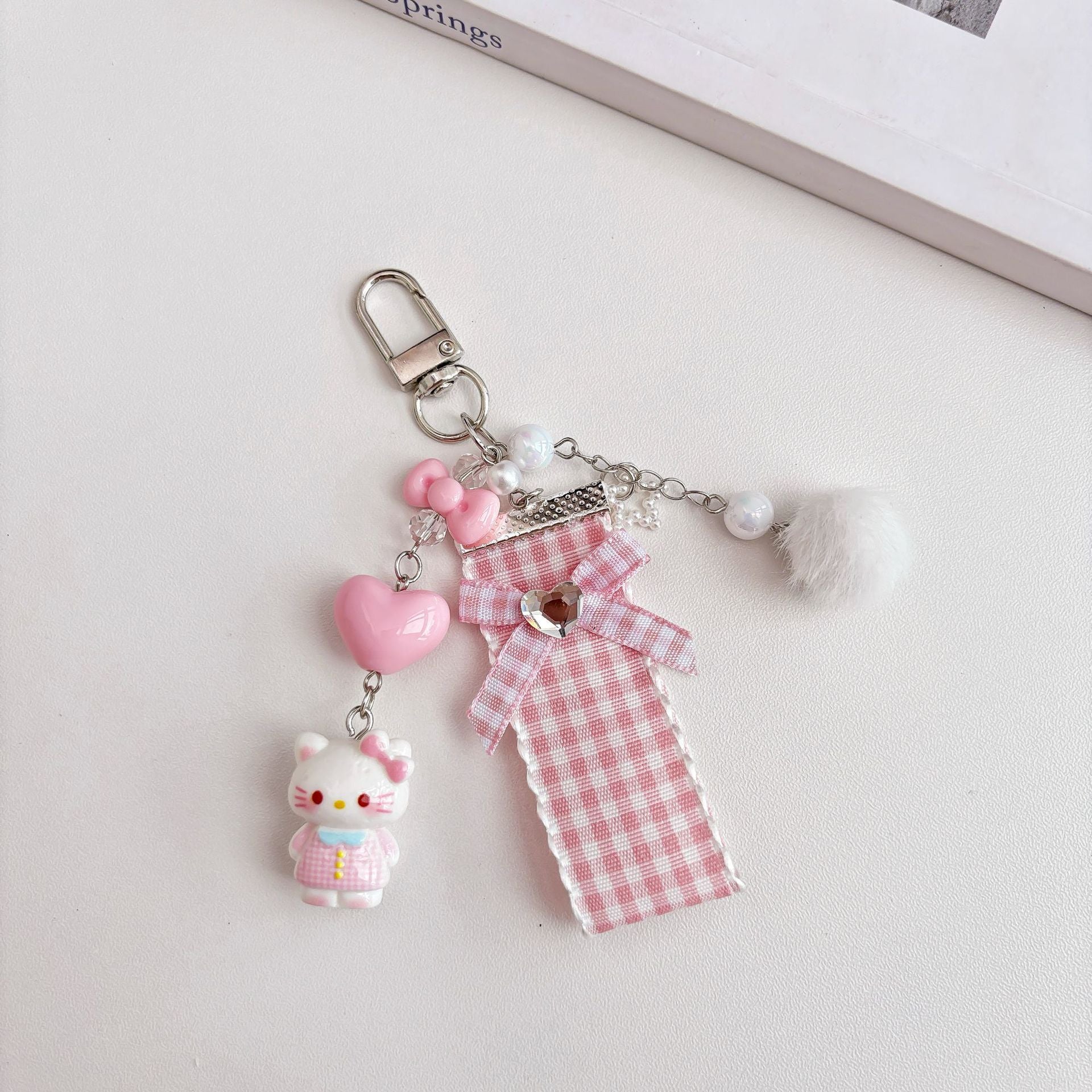 Wholesale  Bow Cat Mobile Phone Chain Keychains