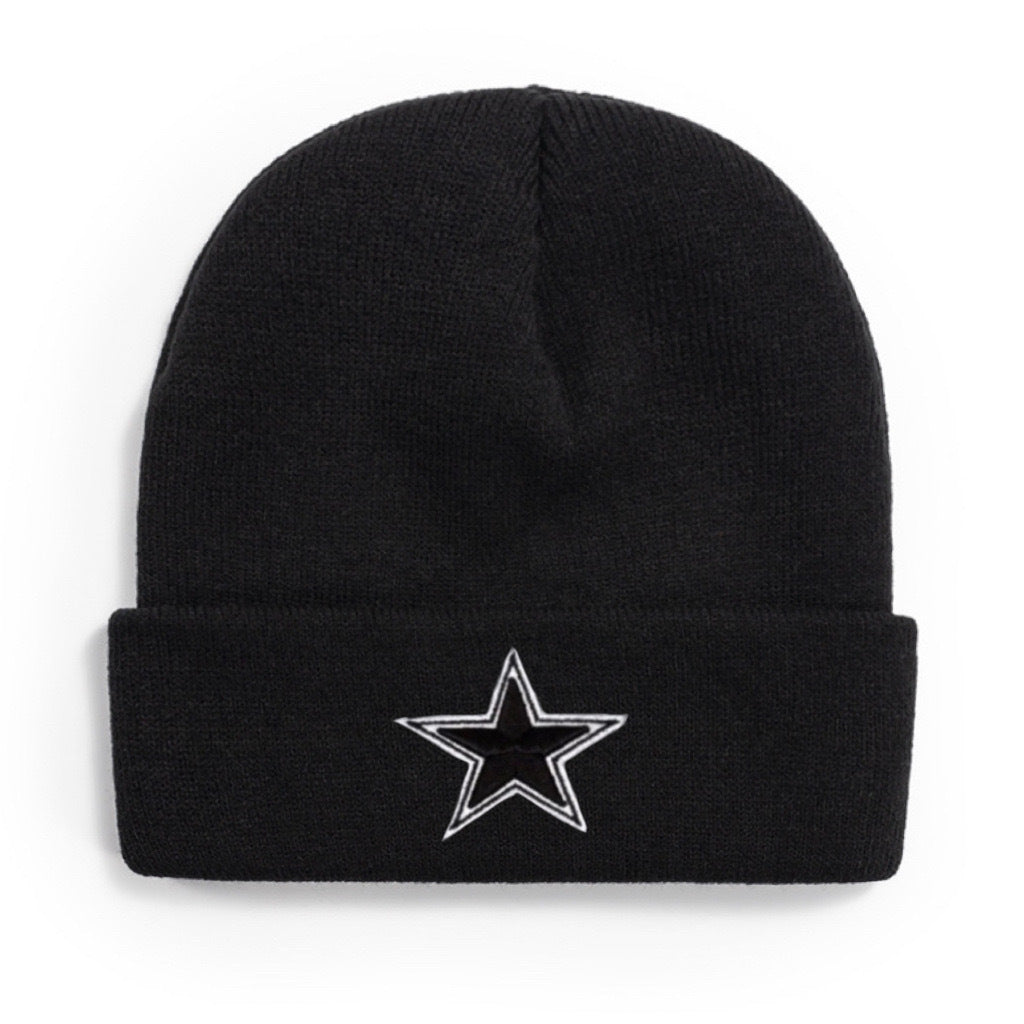 Wholesale Unisex Winter Wool Knit Hat Pentagram Embroidery Geometric Style Warm Outdoor Fashion Accessory