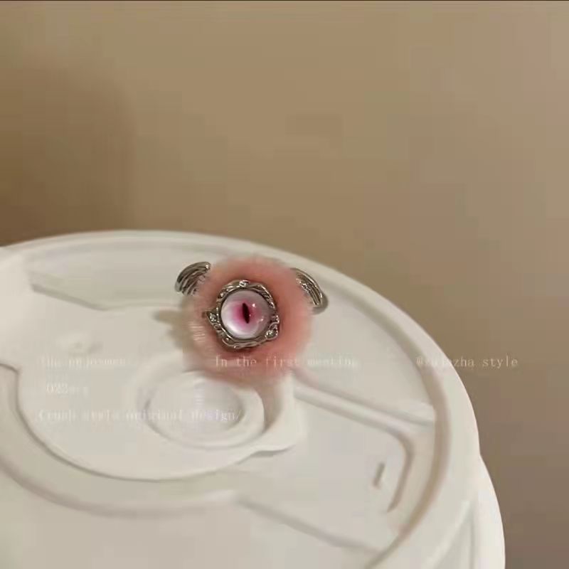 Wholesale Funny little monster plush ring