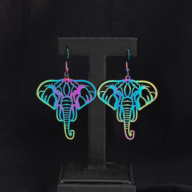 Wholesale Hollow Sun God Colorful Earrings