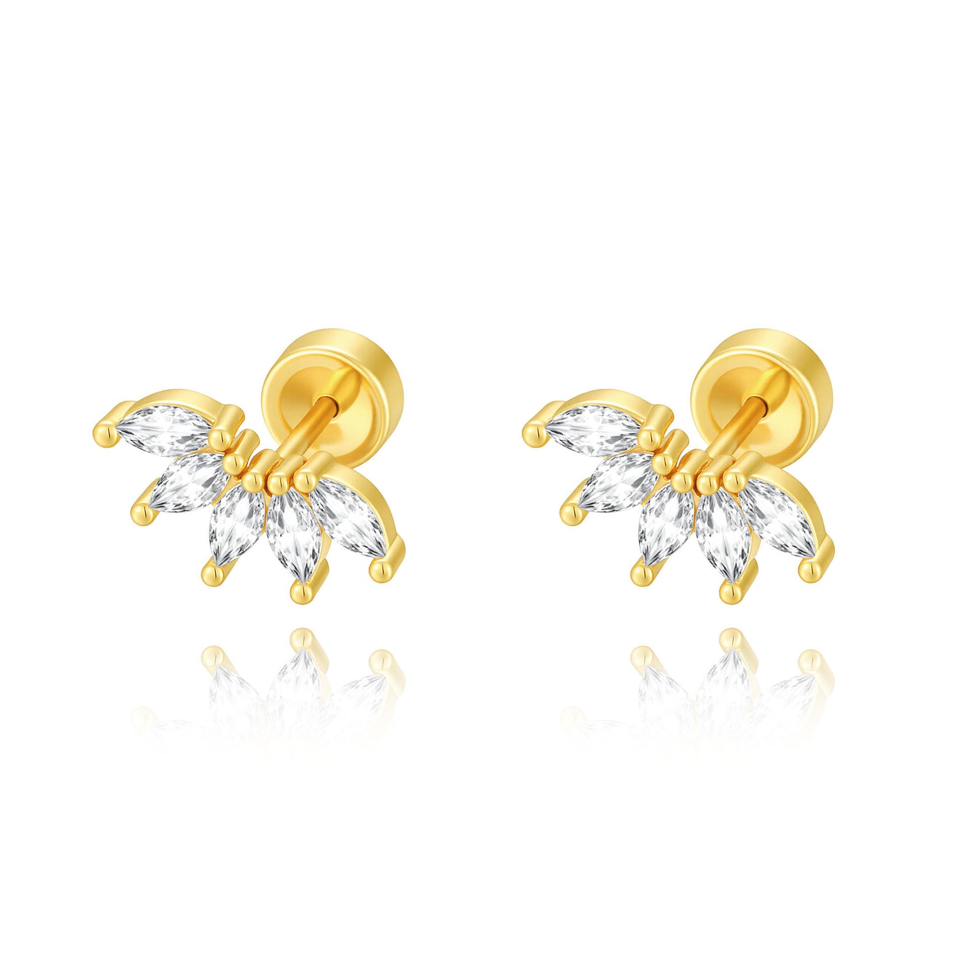 Wholesale butterfly and star-shaped zircon earrings