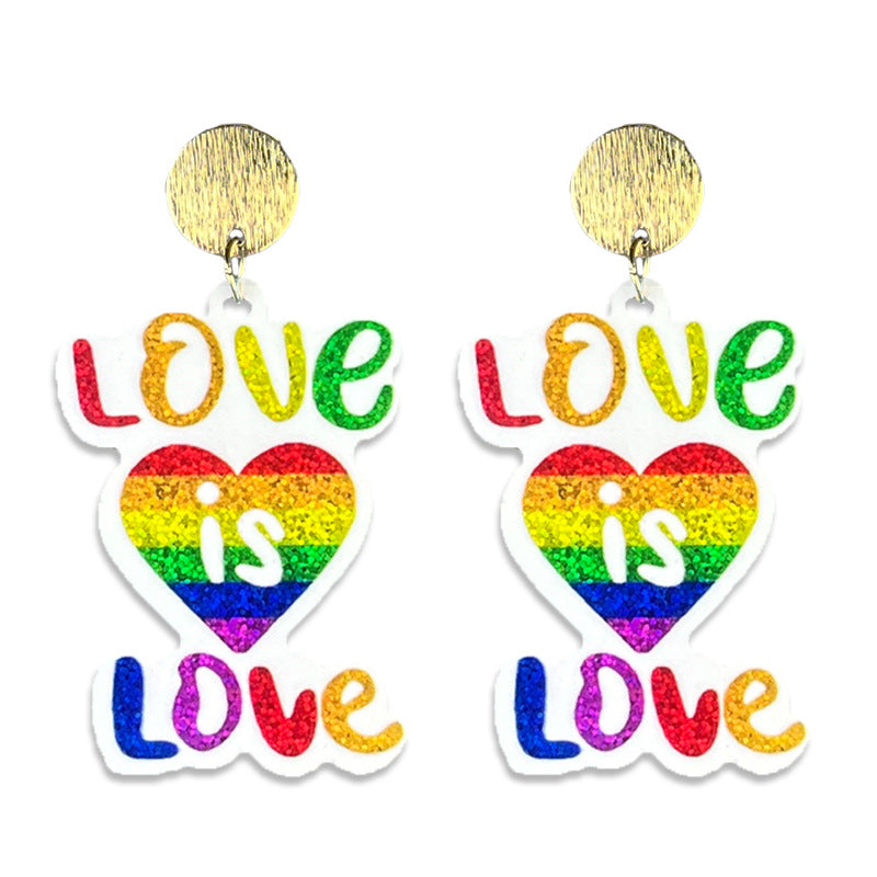 Wholesale Rainbow Crowd Element Colorful Earrings
