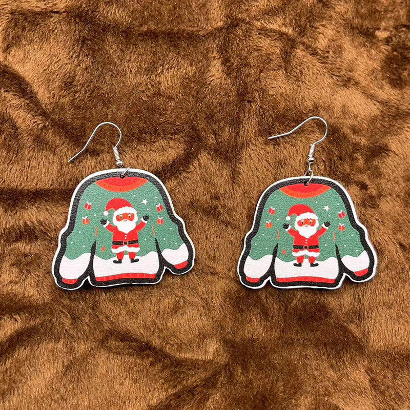 Wholesale Christmas Creative Cute Cartoon Santa Claus Earrings ACC-ES-KangD001
