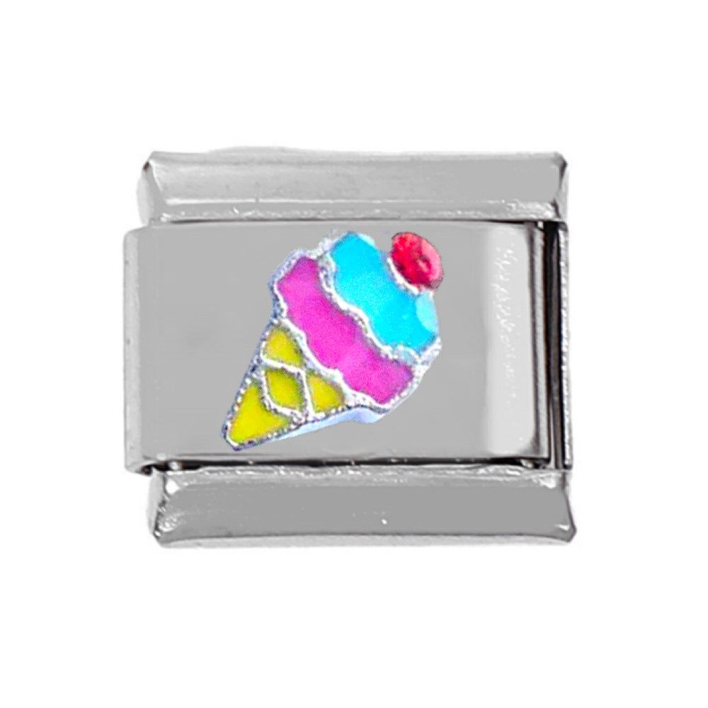 Wholesale 5pcs Italian Charm Bracelet Charm Module Stainless Steel Bow Love Bracelet 9mm DIY Pattern Free Stitching Detachable Composable Bracelet ACC-BT-DaLiang012