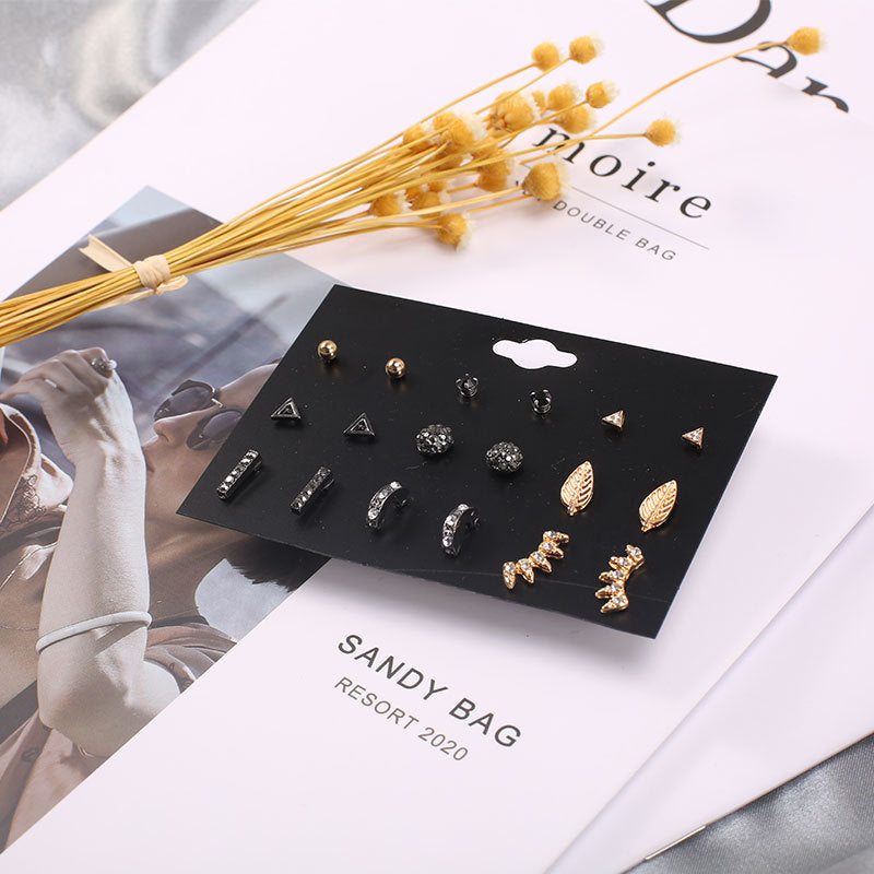 Wholesale Alloy 9 pairs/ set earrings set