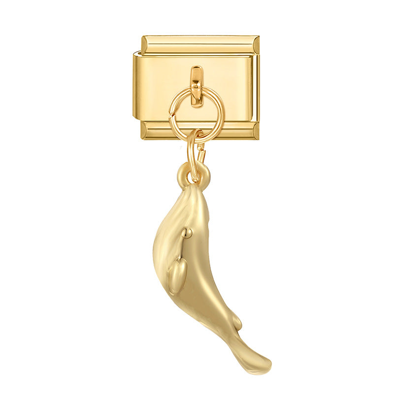 Wholesale  Italian Charm Bracelet 9mm DIY Creative Retro Stainless Steel Composable Bracelet