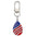 Wholesale  Independence Day Elements Red White Blue Flag Alloy Keychain
