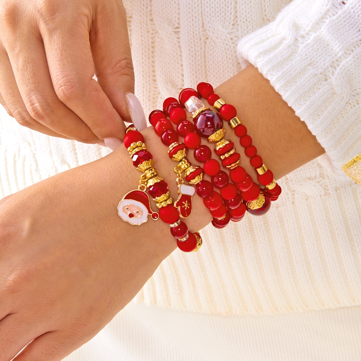 Wholesale Christmas crystal bracelet set