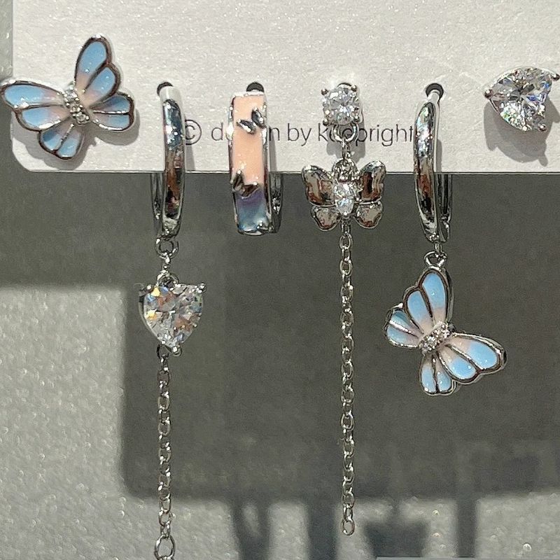 Wholesale Cute Cat Fish Earrings,  Retro Asymmetrical Korean Style,  Alloy Earrings for Women,  Party Accessory