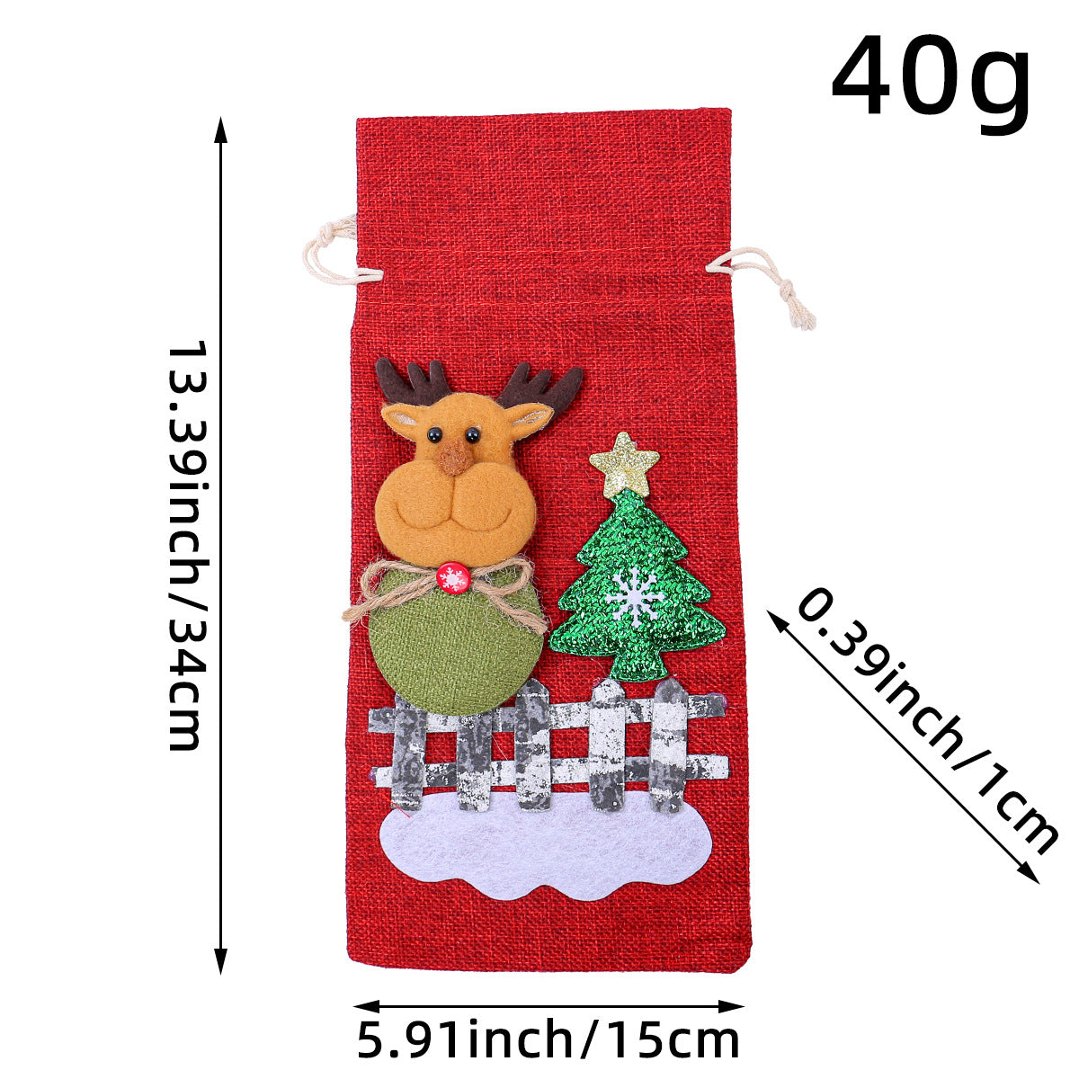 Wholesale Christmas Party Supplies Christmas Decorations Old Man Red Wine Bag