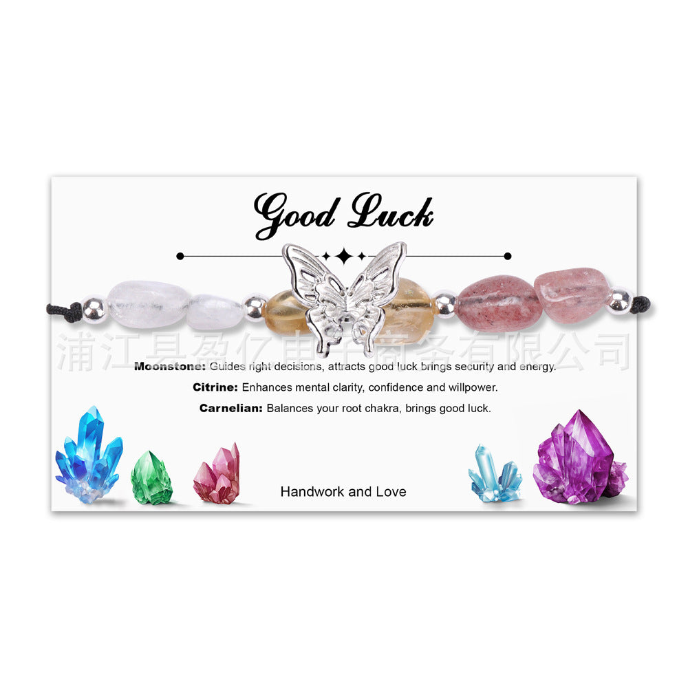 Wholesale Natural Crystal Semi-precious Stone Beads Bracelet ACC-BT-YinYi011