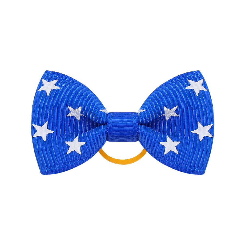 Wholesale 12pcs Children's Printed Bow Kids Hair Scrunchies ACC-HS-YaLun001