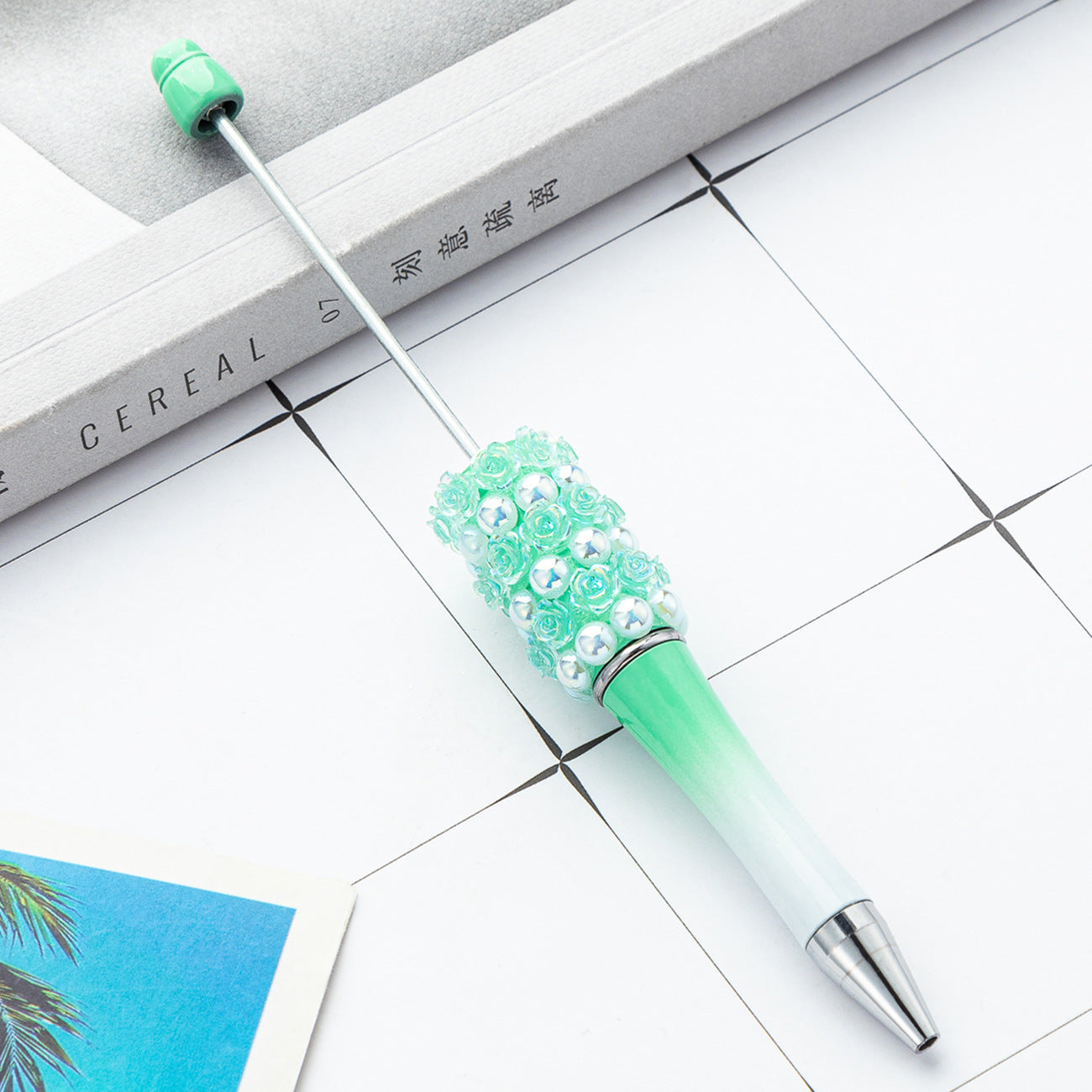 Wholesale rose beaded pen  ballpoint pen beadable pens