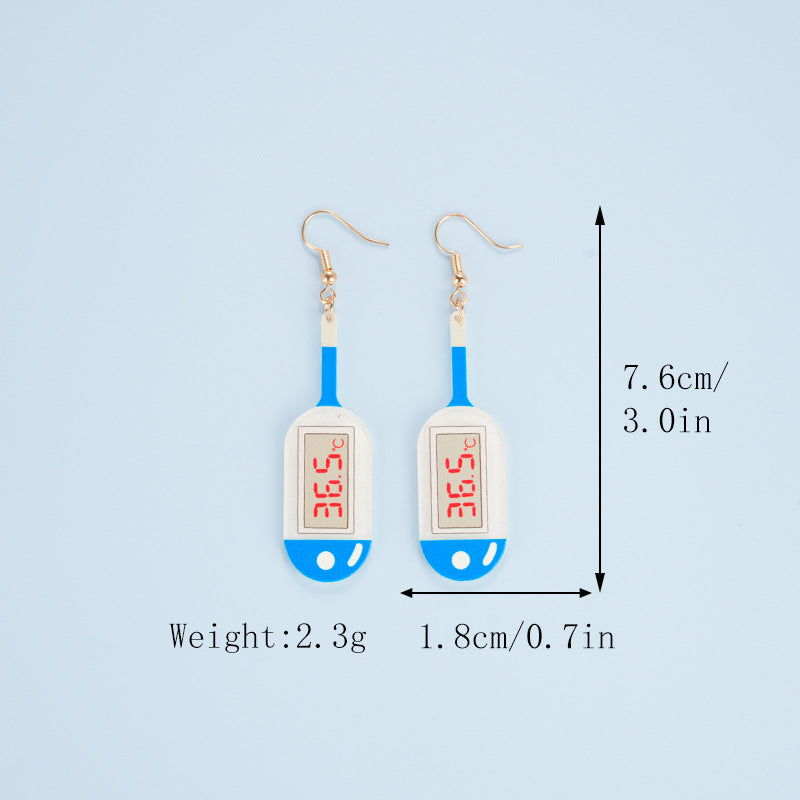 Wholesale Acrylic  Nurses Day Earrings Pink Blue Earrings