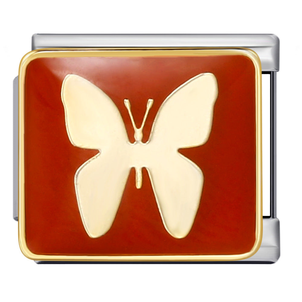 Wholesale Italian Charm Bracelet 9mm DIY Splicing Removable Oil Drop Cartoon Stainless Steel Composable Bracelet