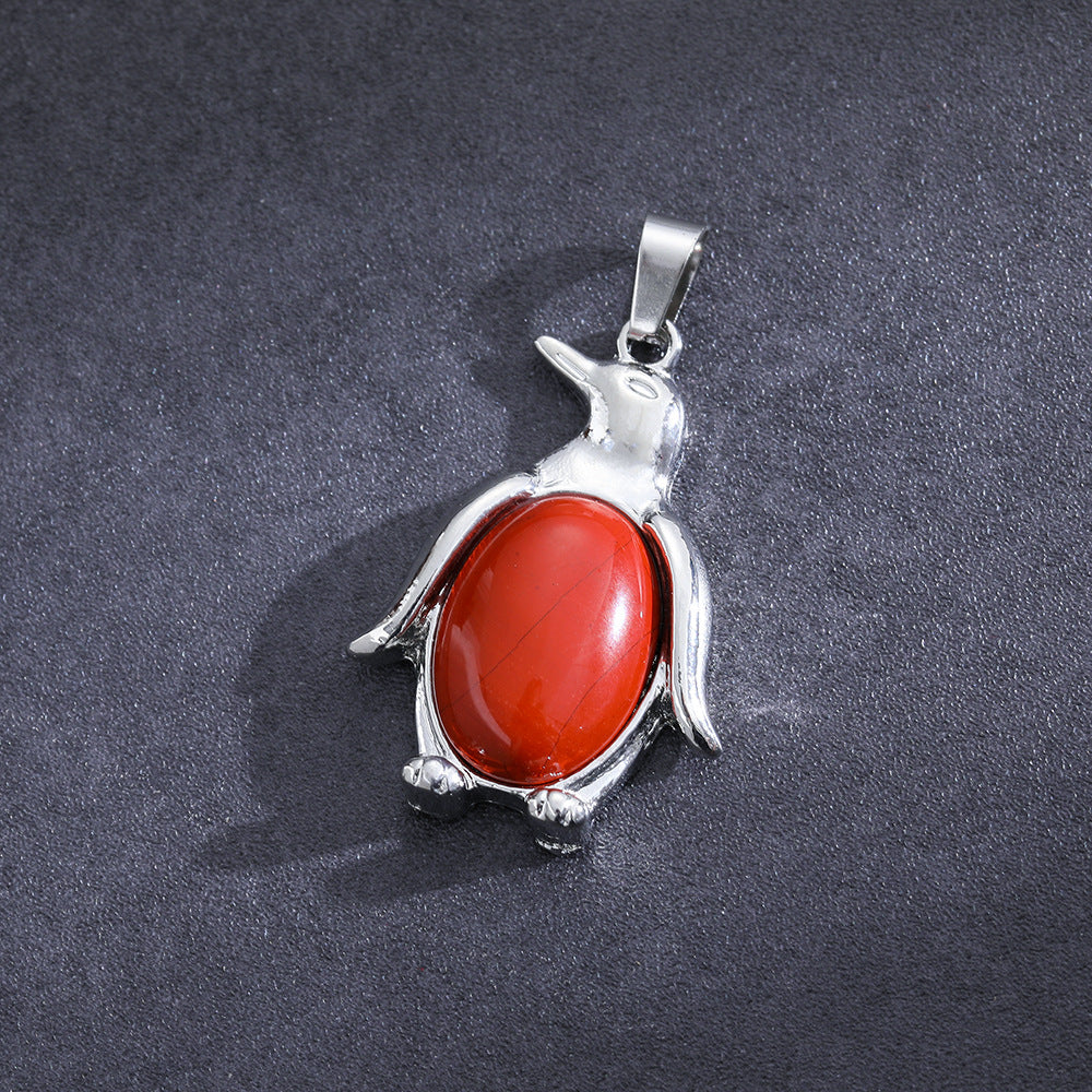 Wholesale  Natural Stone Amethyst Pendant Single Pointy Hexagonal Column Necklace