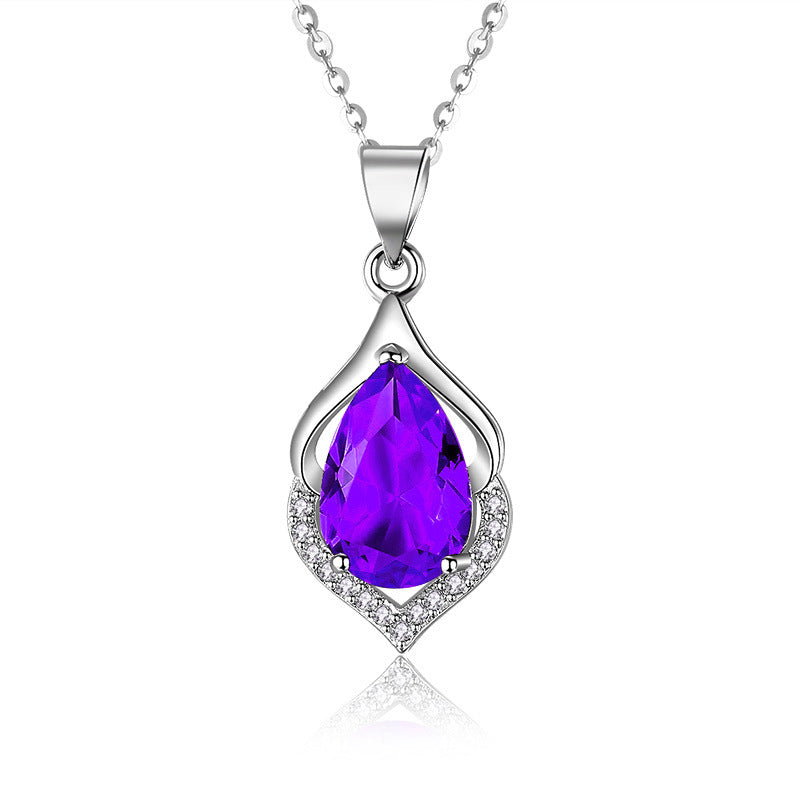 Wholesale  Light Luxury Fashion Jewelry Accessories Glass Crystal Necklace Stacked Wear Jewelry