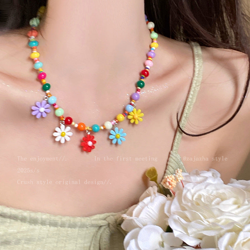 Wholesale Cartoon Elephant and Cat Beaded Necklace