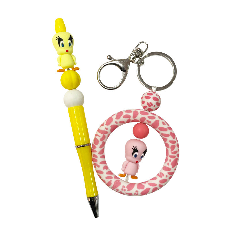 Wholesale 10pcs Little Yellow Duck Series Focal Beads DIY Bead Accessories