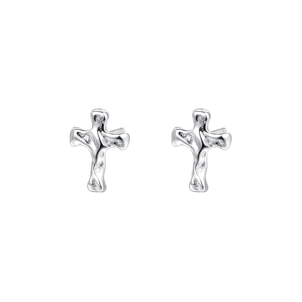Wholesale Cross S999 Sterling Silver Earrings
