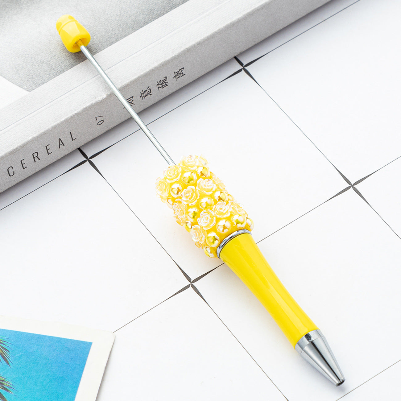 Wholesale rose beaded pen  ballpoint pen beadable pens