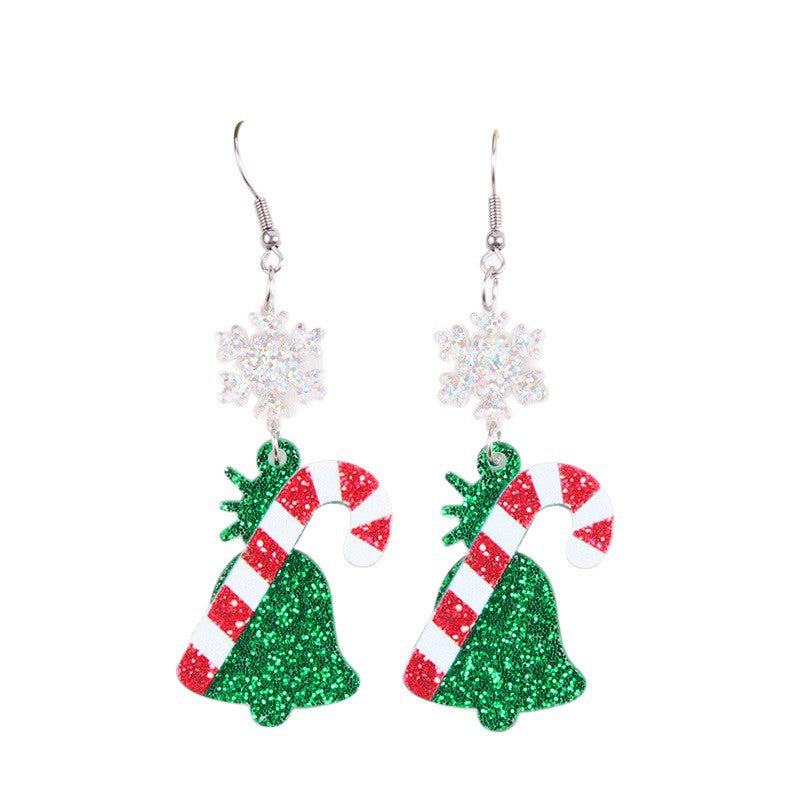 Wholesale Christmas Multicolor Snowman Christmas Tree Acrylic Earrings