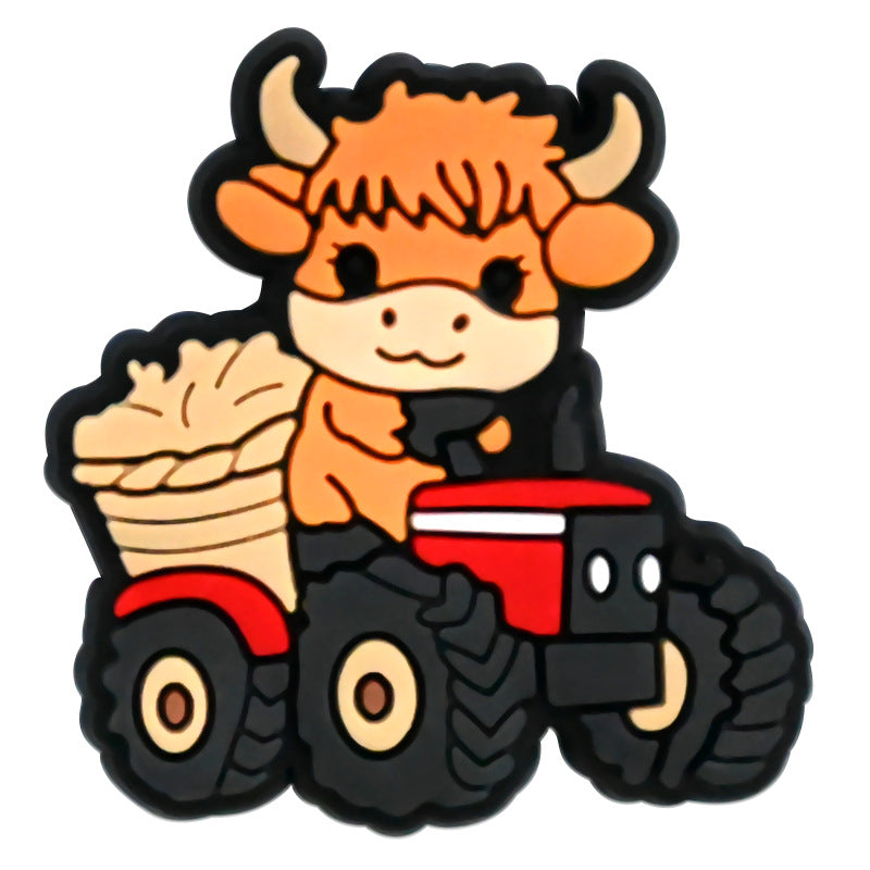 Wholesale Random 100pcs Scottish High Low Cow Shoes Accessories Shoes Charms ACC-SC-RYY048