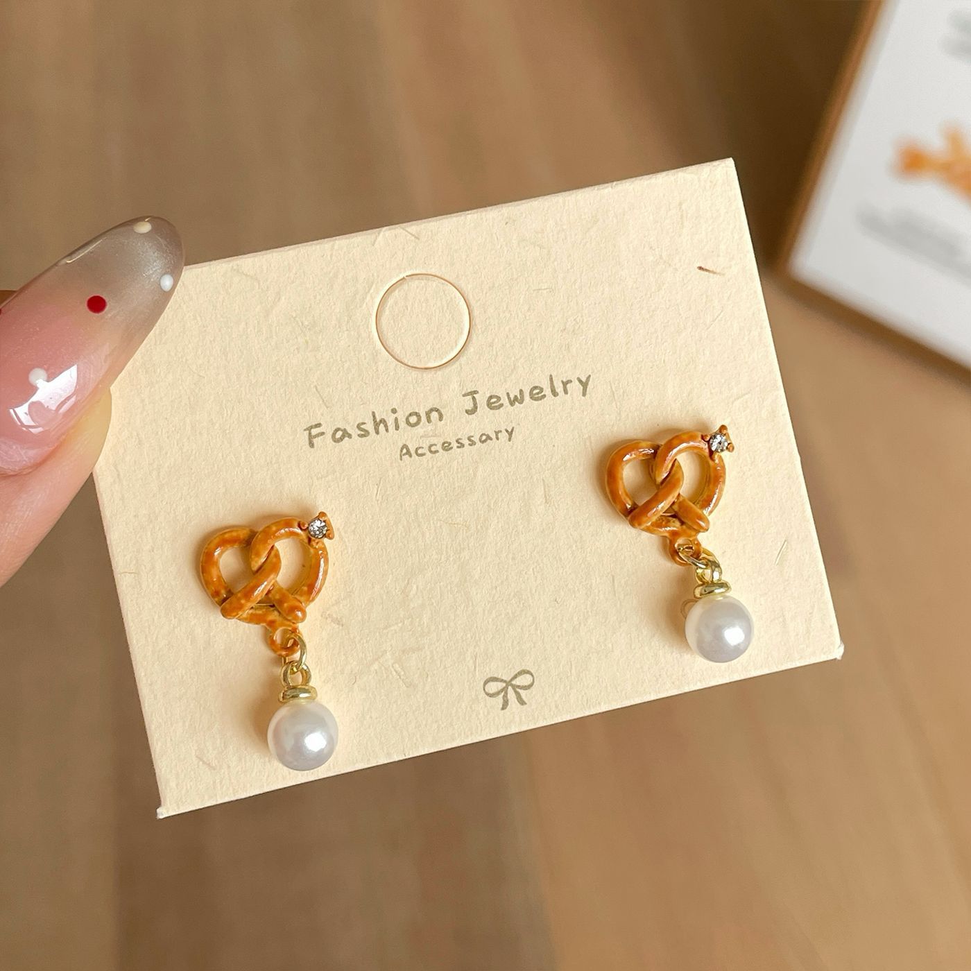 Wholesale Mini Silver Needle Earring Set Cartoon Cute Caramel Bread Small Earrings