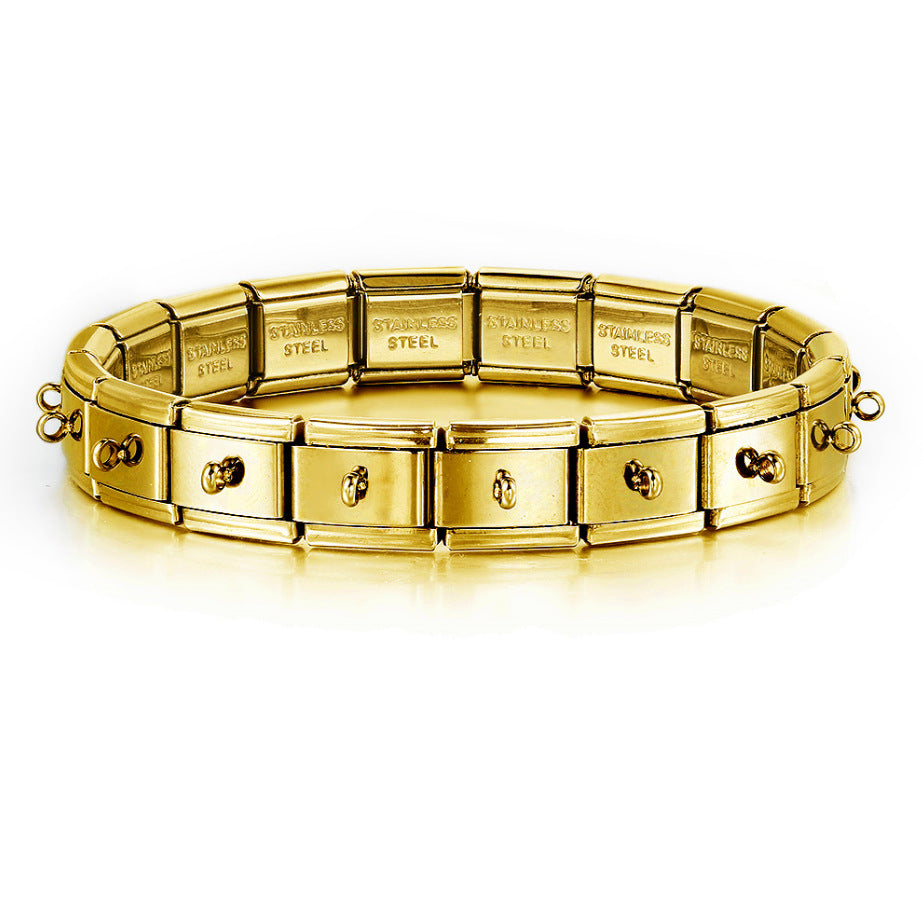 Wholesale Italian Charm Bracelet 9mm DIY Splicing Removable  Stainless Steel Composable Bracelet