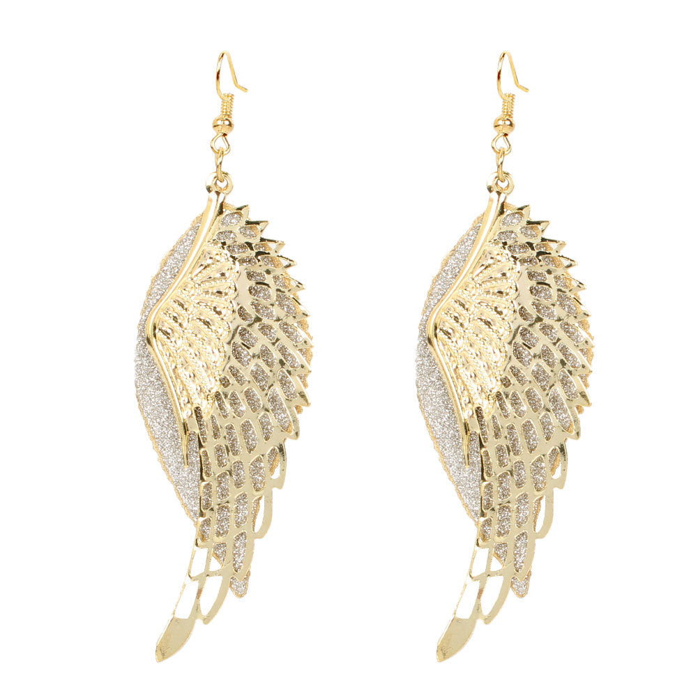 Wholesale retro alloy leaf frosted earring
