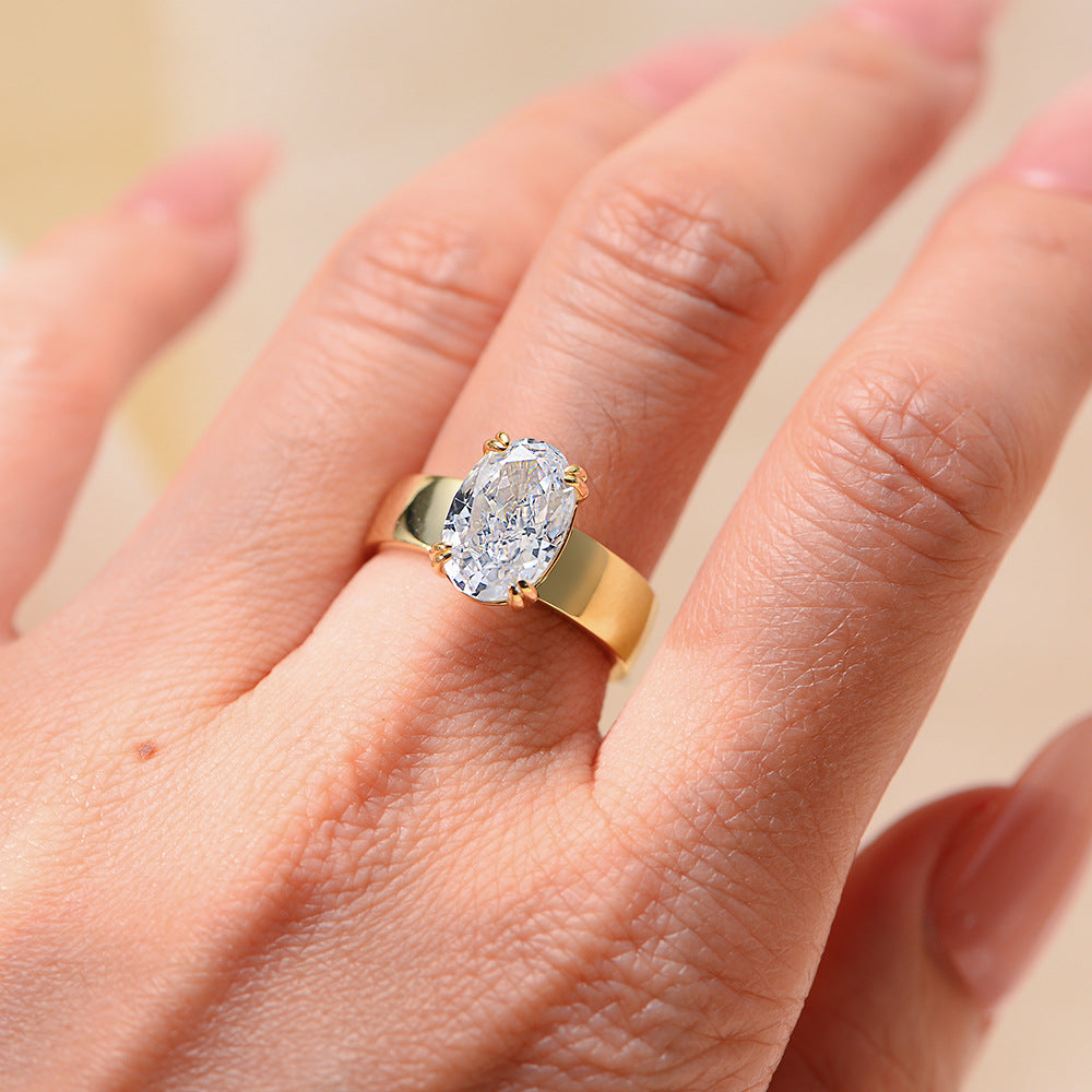 Wholesale Ice Cut Zircon Geometric Ring 925 Silver Women S Stackable Wedding Band Fashion Jewelry Accessory For Boutique Resale And Everyday Wear