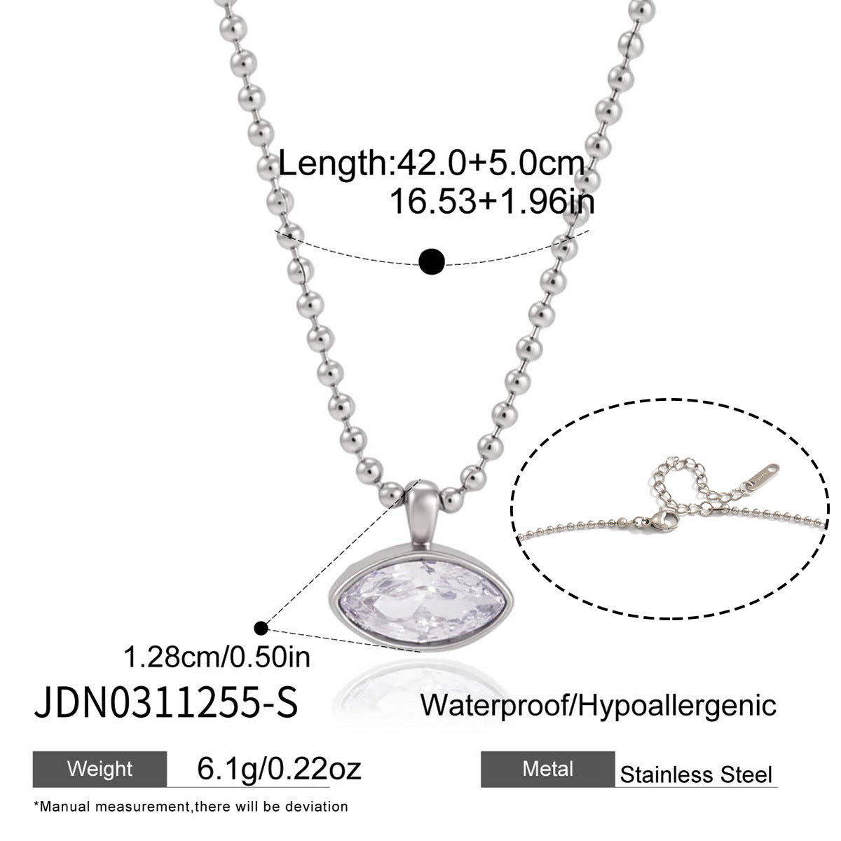 Wholesale Stainless Steel Zircon Necklace Fashion Jewelry Accessory Gift