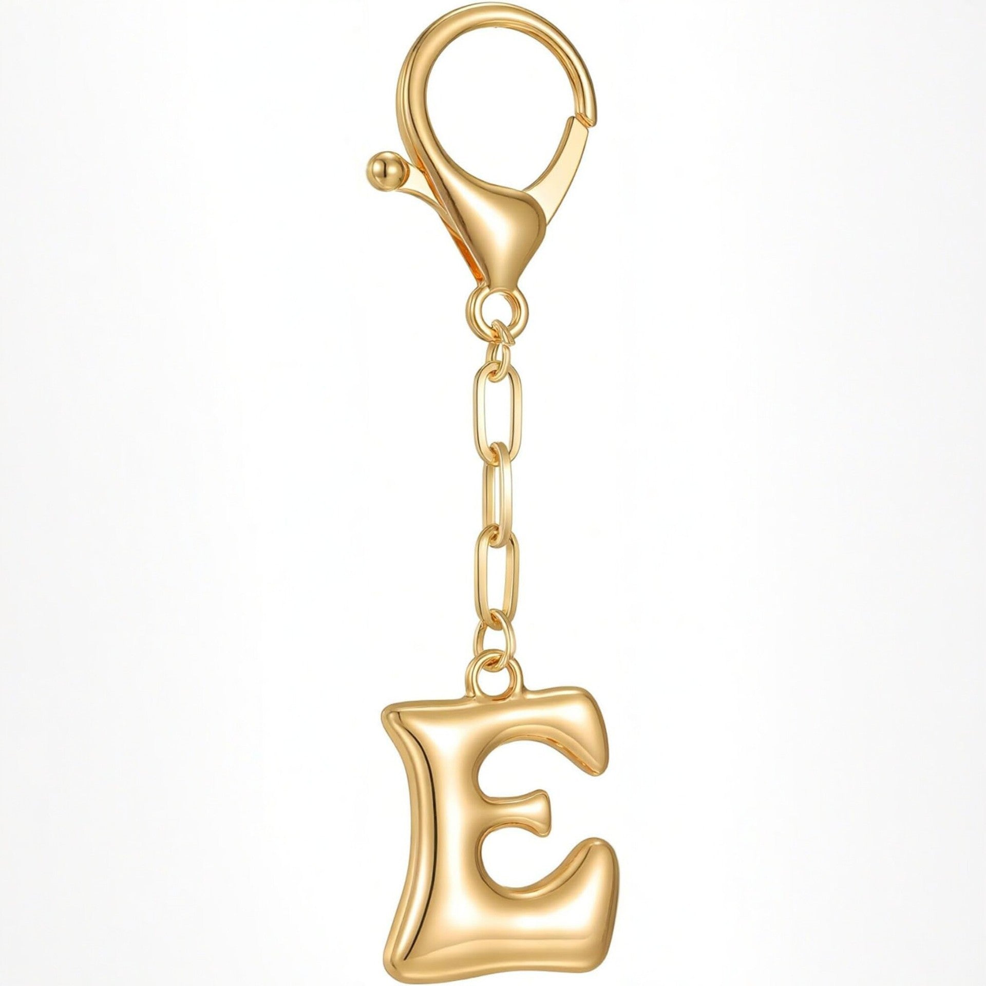Wholesale 26 Gold Alphabet Letter Keychains Set Stylish Bag Charm Decorative Metal Key Rings For DIY Craft Gift And Boutique Resale