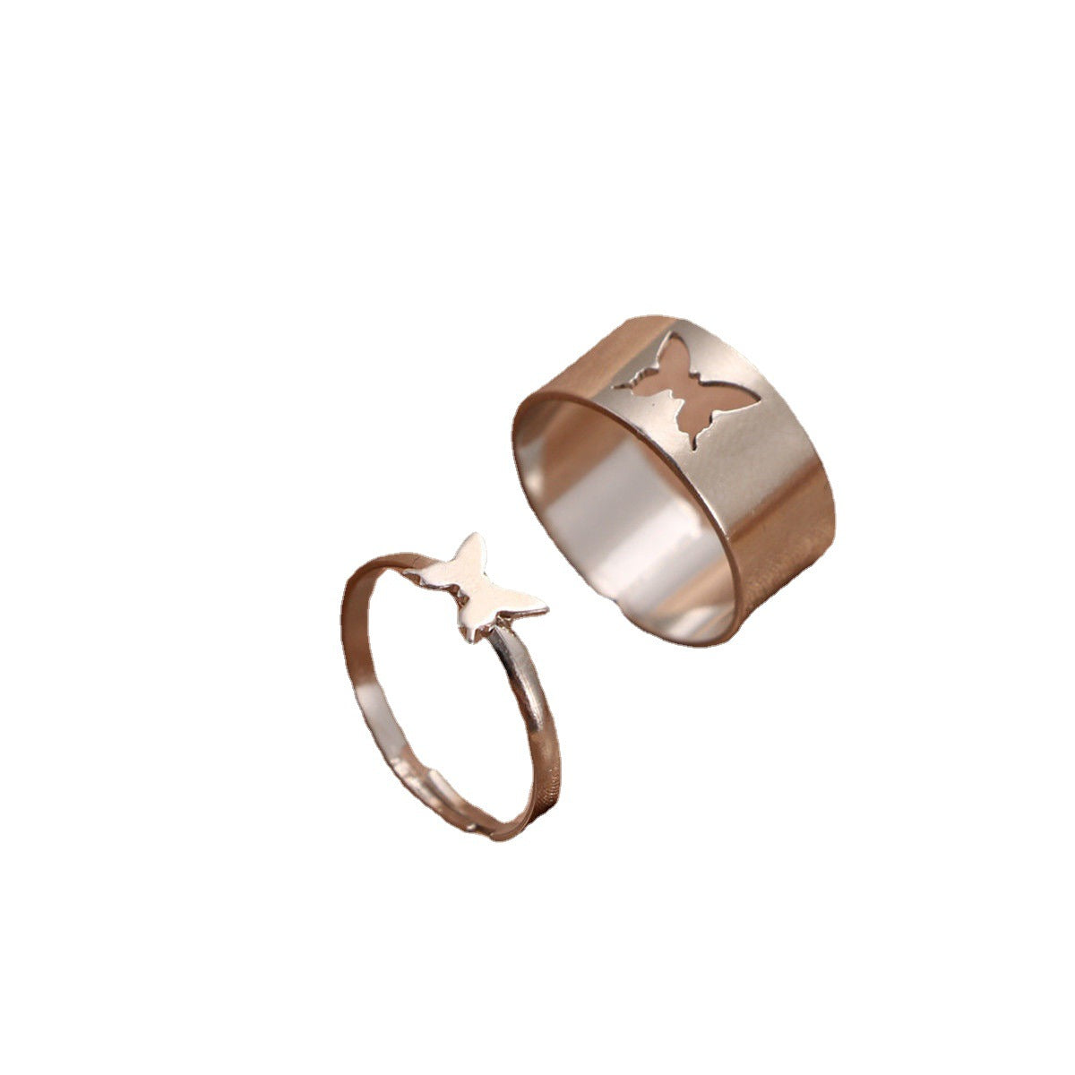 Wholesale punk style butterfly open adjustable ring