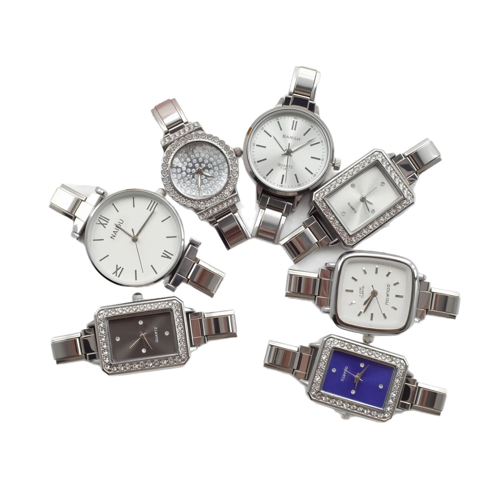 Wholesale Italian Charm Watches Multifunctional Casual DIY gold Module Splicing Diamond Pendant Stainless Steel Watch