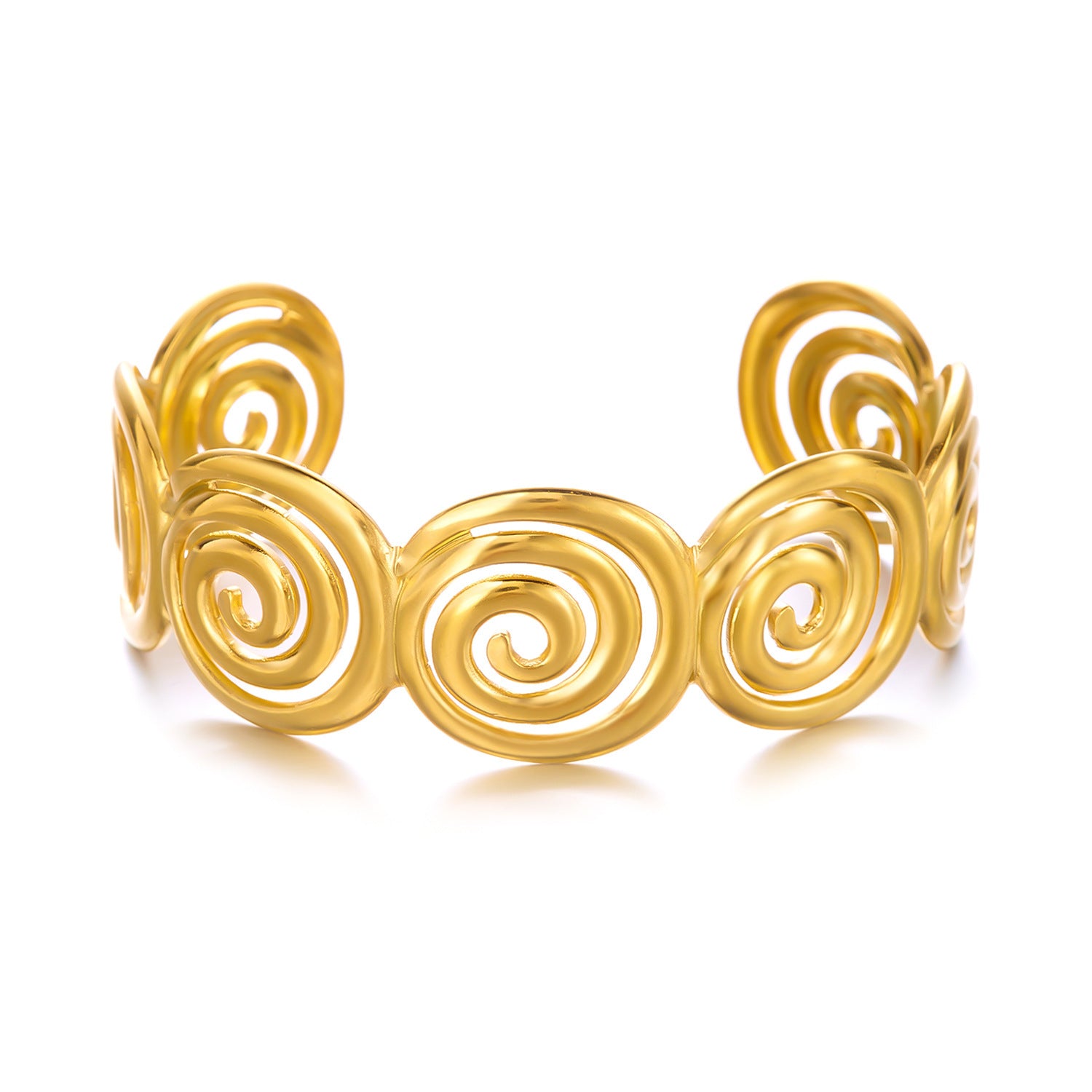 Wholesale Stainless steel  Irregular Leaf Wide Opening Bracelet