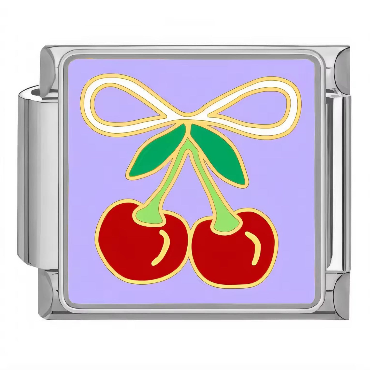 Wholesale Italian Charm Bracelet 9mm DIY Cherry Cute   Creative Stainless Steel Composable Bracelet