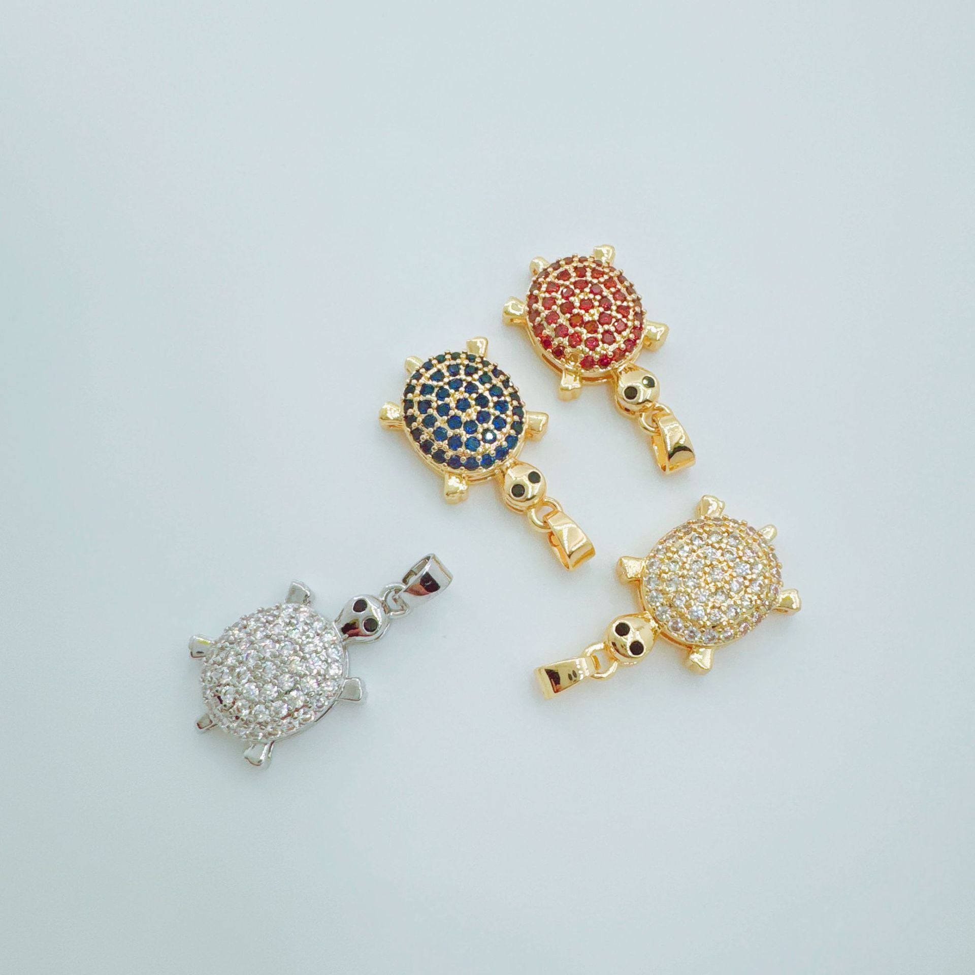 Wholesale Stylish Turtle Pendant Necklace Copper Crystal Chain Jewelry Ocean Theme Accessory for Resale