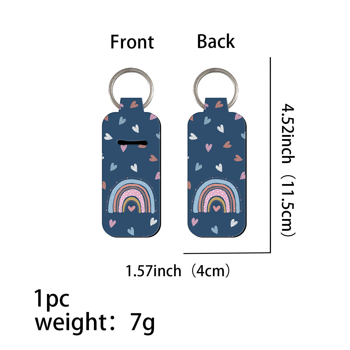 Wholesale 6pcs Rainbow lipstick set keychain