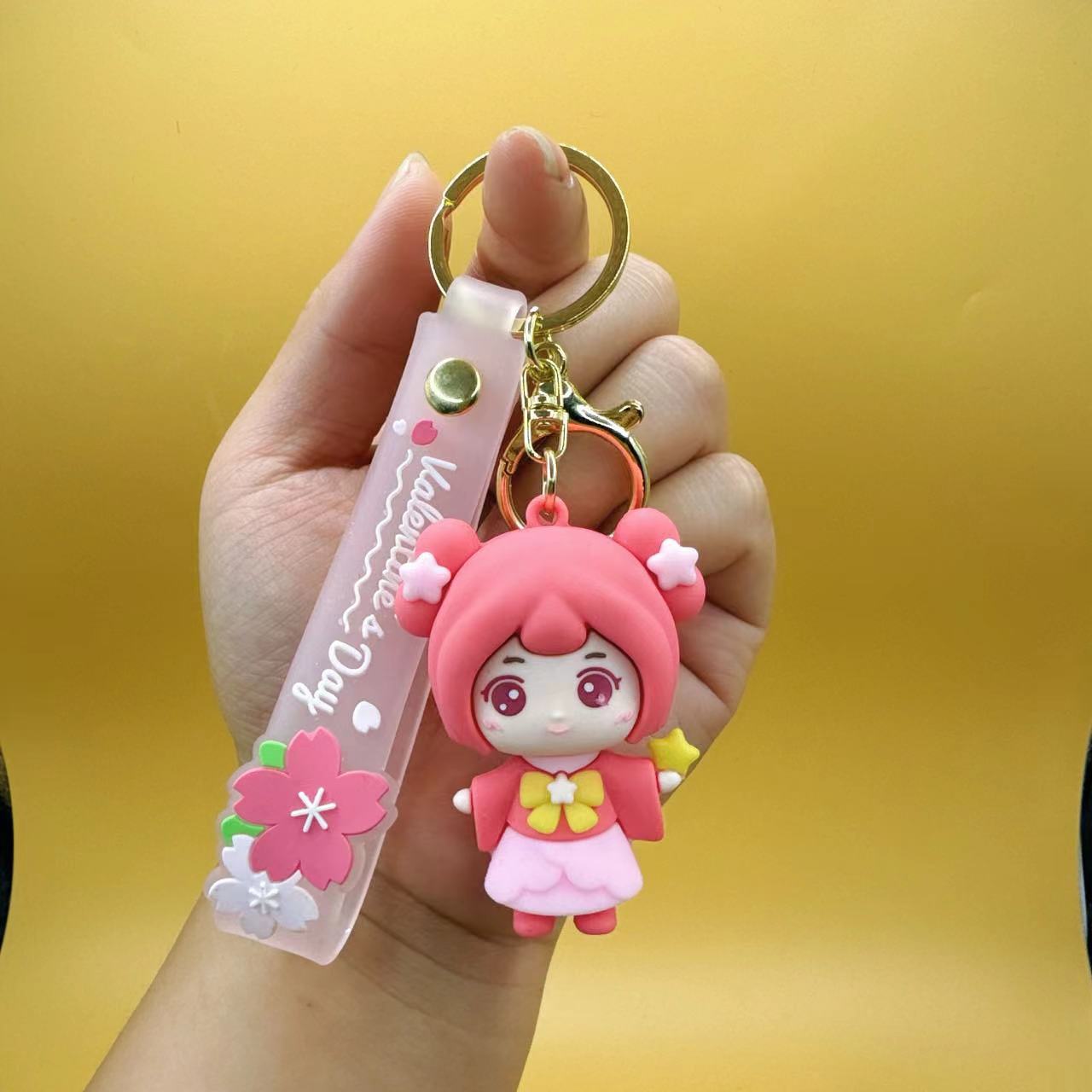 Wholesale Cute Cherry Blossom Keychains ACC-KC-Qichu002